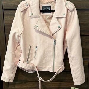 Levi's Women's Light Pink Leather Jacket